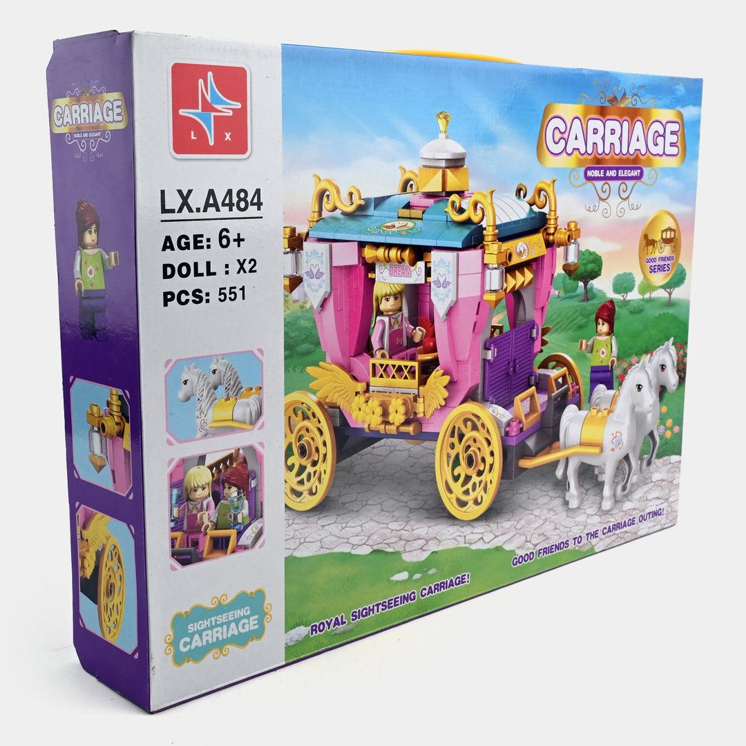 BRICK STORY Girls Princess Carriage Building Sets