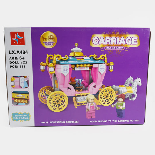 BRICK STORY Girls Princess Carriage Building Sets