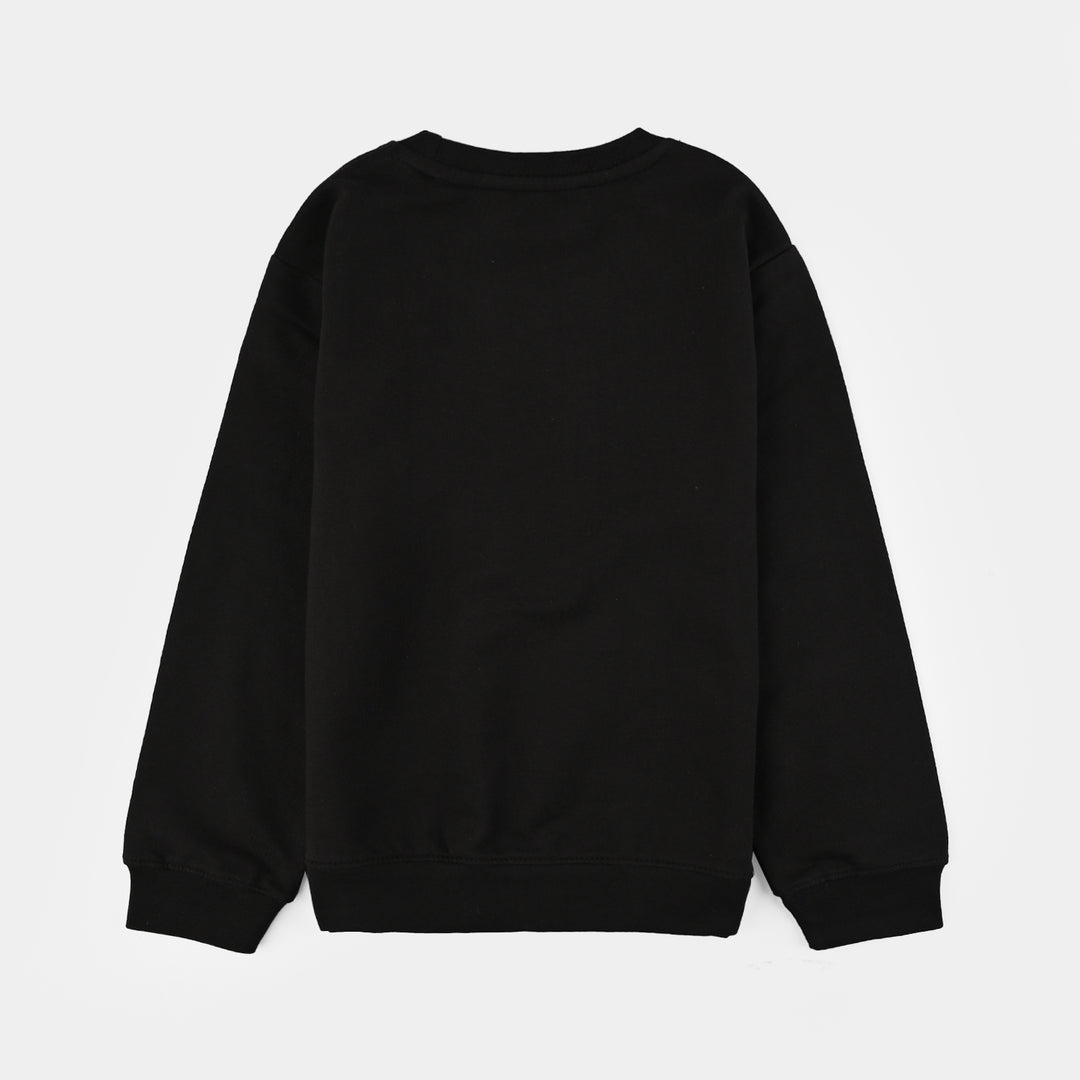 Boys Jersey/Terry 2 Piece Suit-BLACK