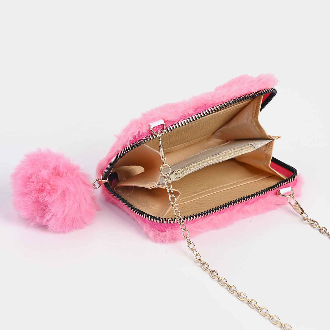 Girls Fur Fashion Hand Bag/Wallet