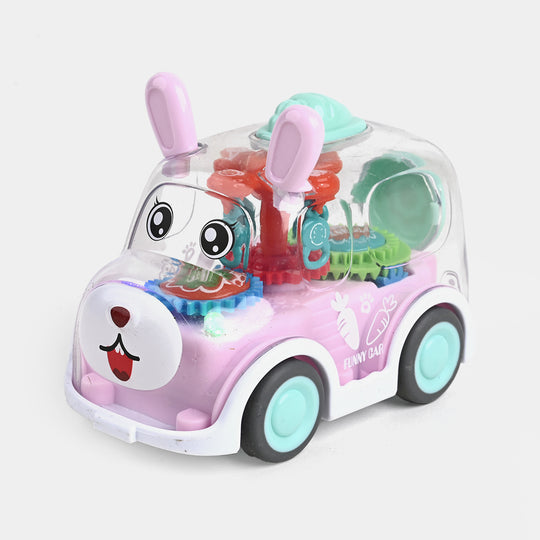 Rabbit Gear Bus with Light for Kids