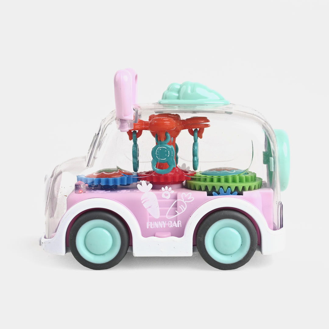 Rabbit Gear Bus with Light for Kids