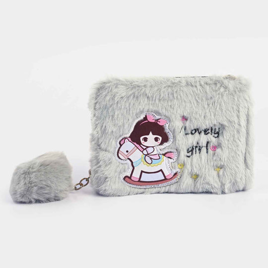 Girls Fur Fashion Hand Bag/Wallet