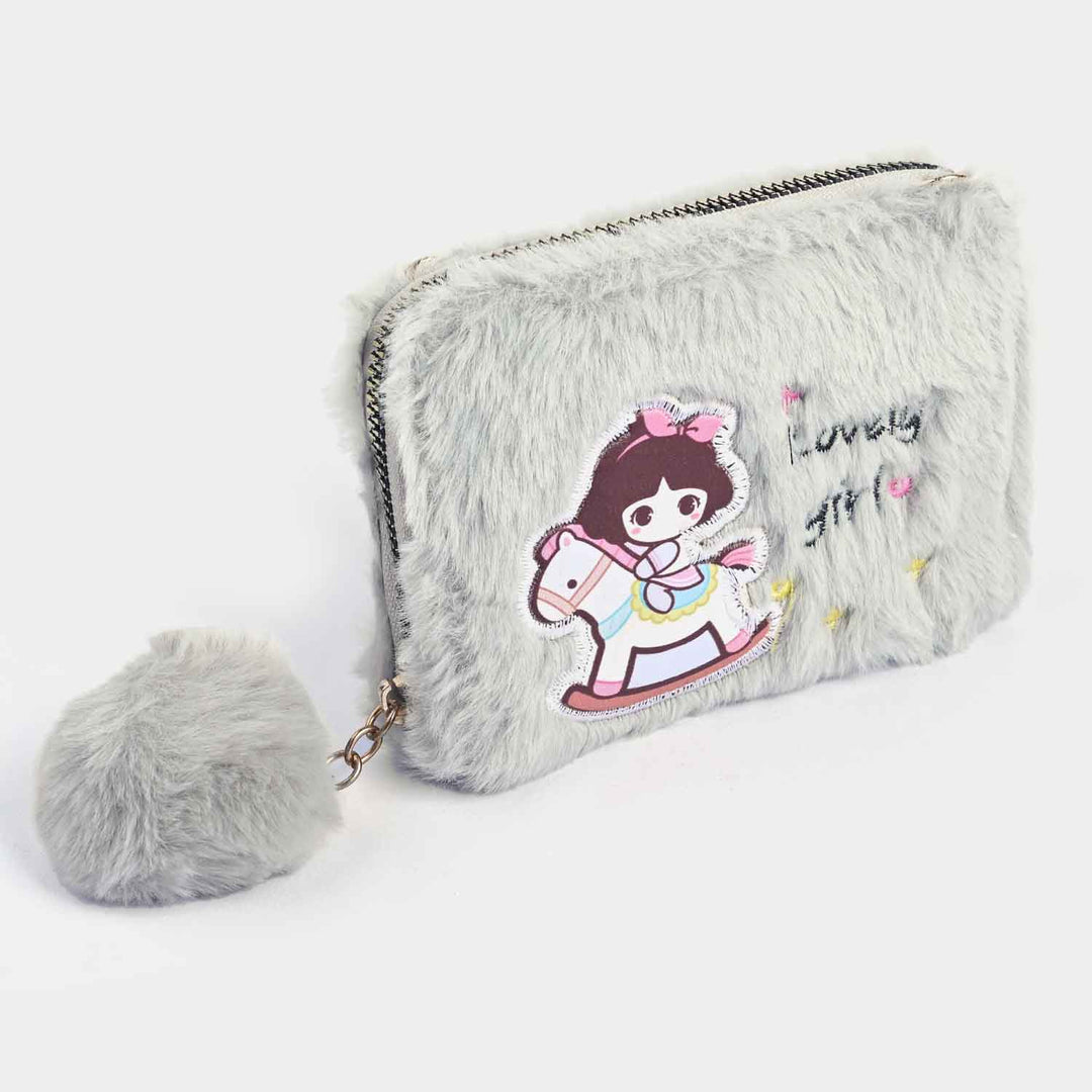 Girls Fur Fashion Hand Bag/Wallet