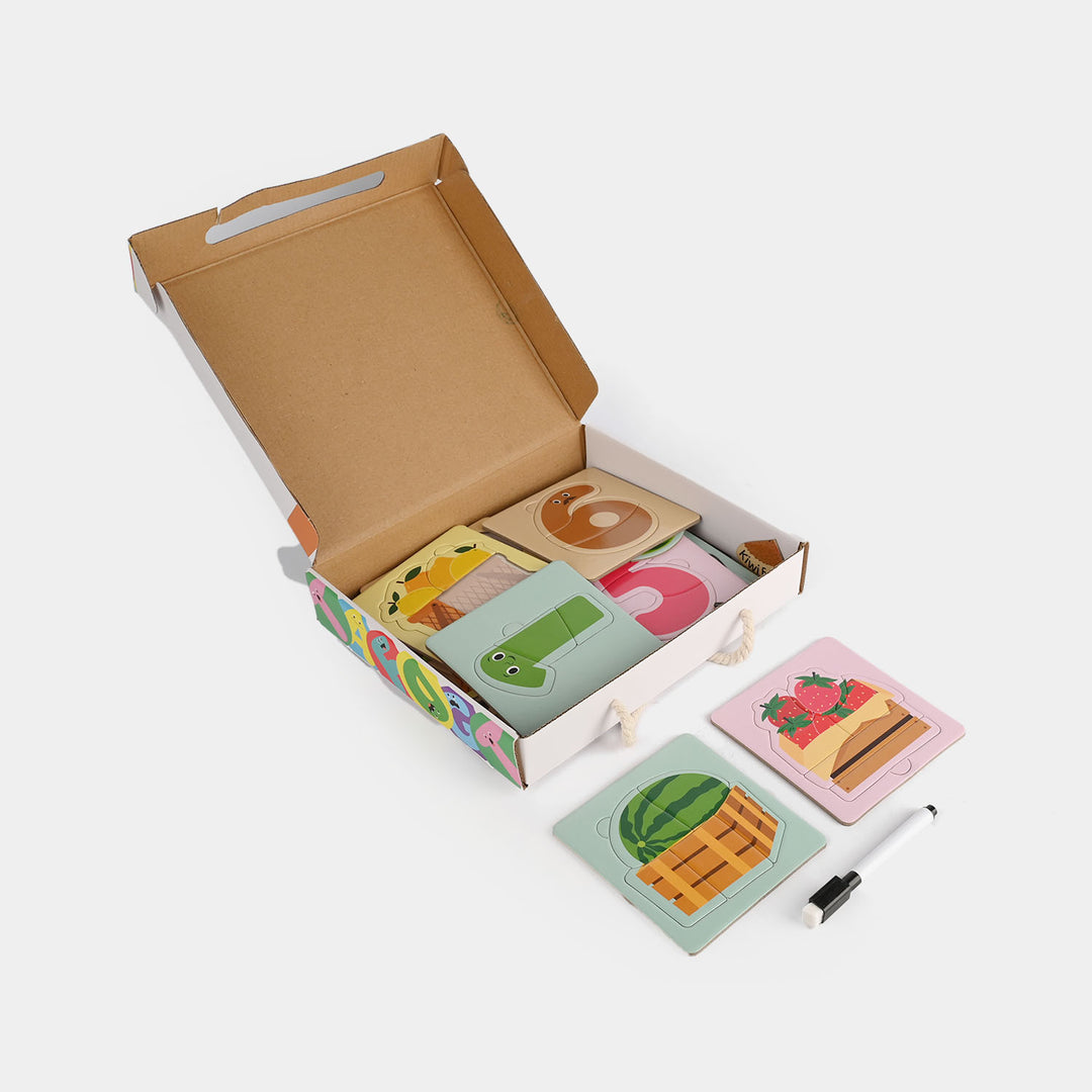 51Pcs Double Layer Cognitive Puzzle