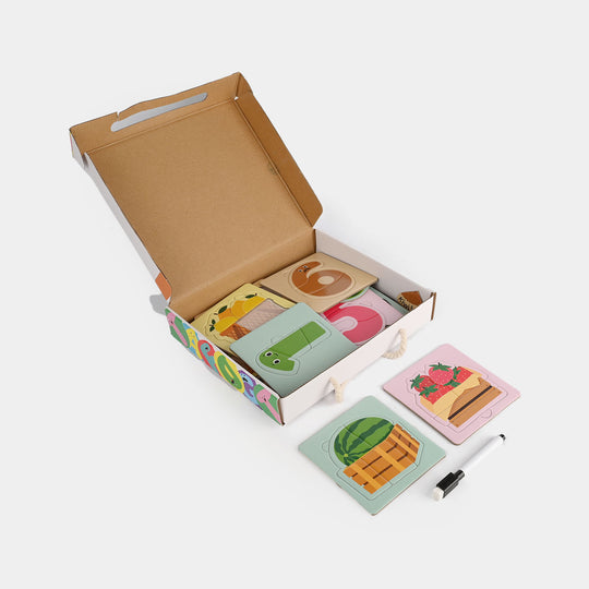 51Pcs Double Layer Cognitive Puzzle