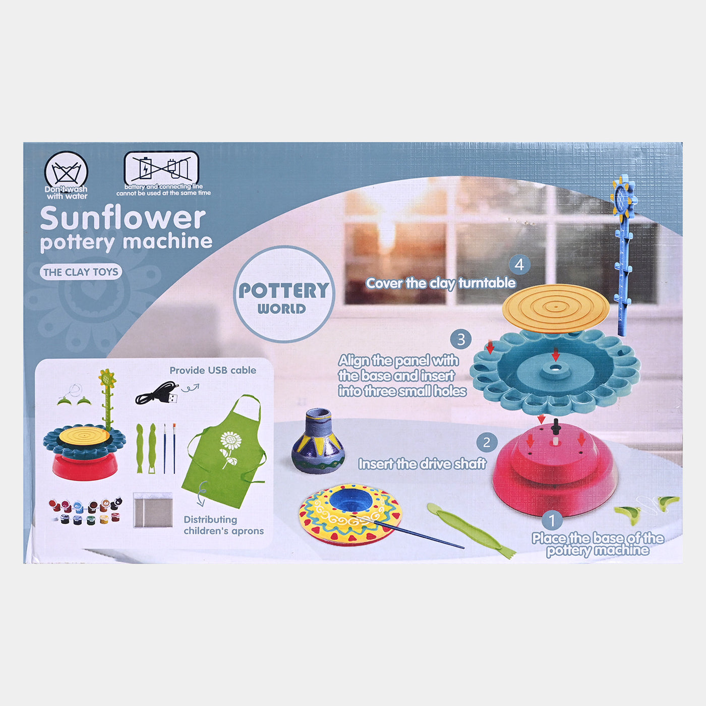 Sun Flower Pottery Wheel W/Usb Toy
