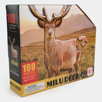 Milu Deer Theme Puzzle 100Pcs