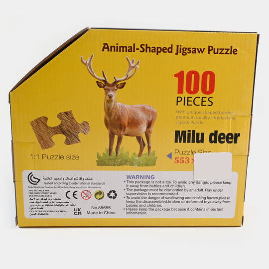 Milu Deer Theme Puzzle 100Pcs