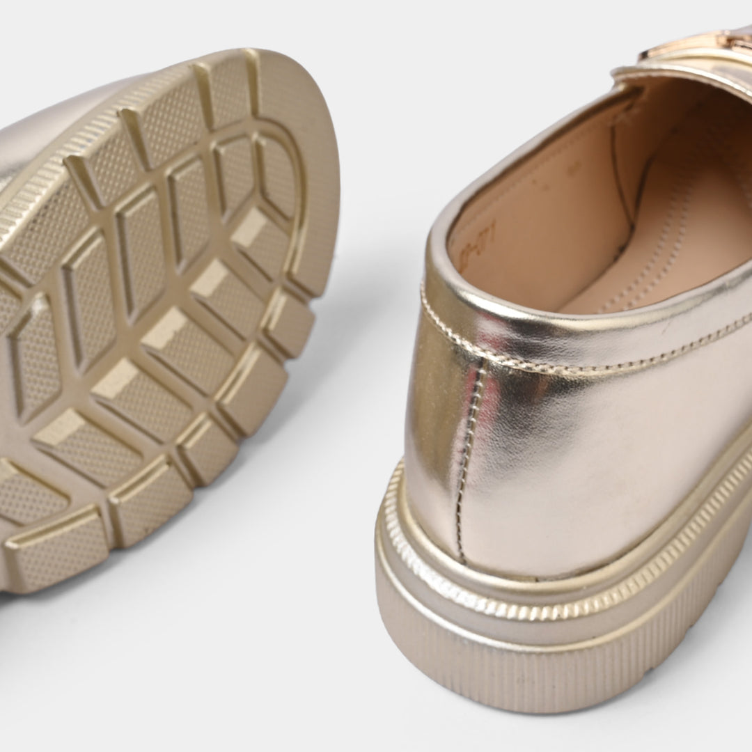 Girls Loafer ZP-071-GOLDEN