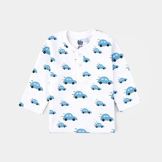 Infant Boys Thermal T-Shirt F/S Cars-White