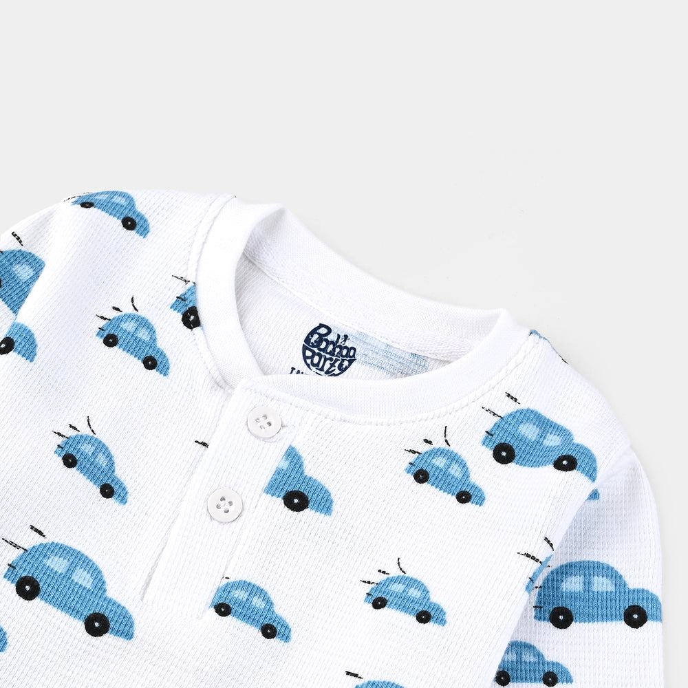 Infant Boys Thermal T-Shirt F/S Cars-White