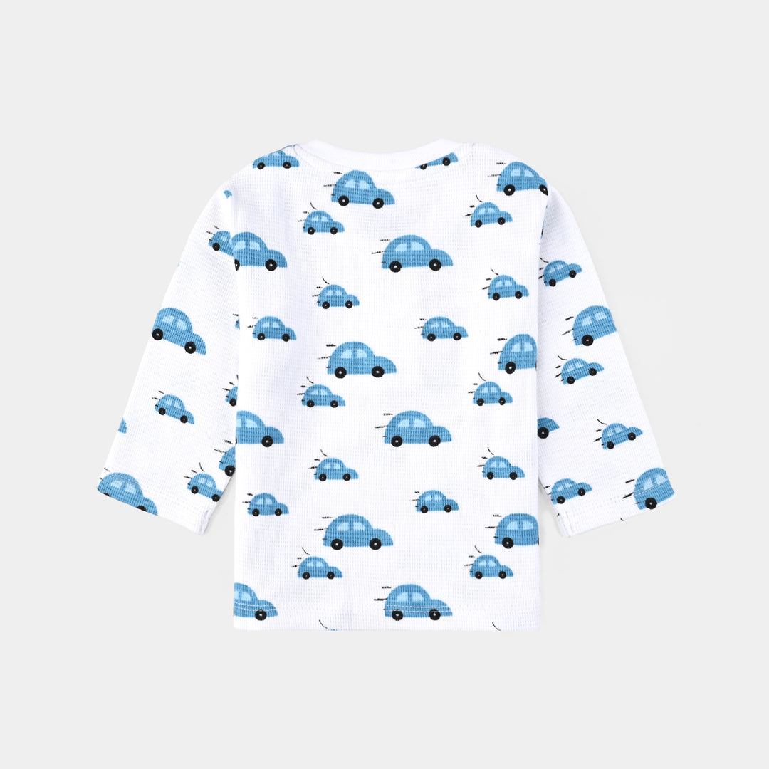 Infant Boys Thermal T-Shirt F/S Cars-White