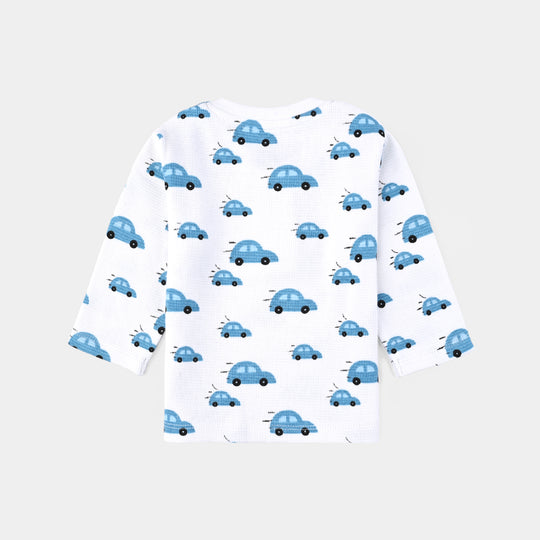 Infant Boys Thermal T-Shirt F/S Cars-White