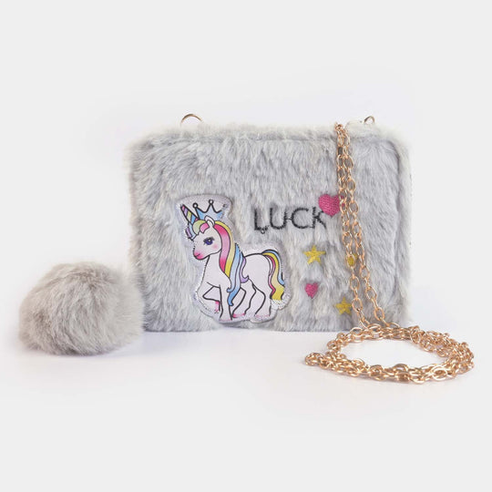 Girls Fur Fashion Hand Bag/Wallet