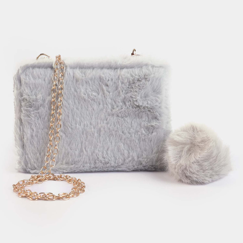 Girls Fur Fashion Hand Bag/Wallet