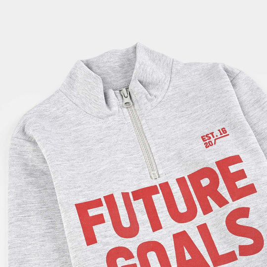 Boys Jersey/Terry 2 Piece Suit Future Goals-Grey