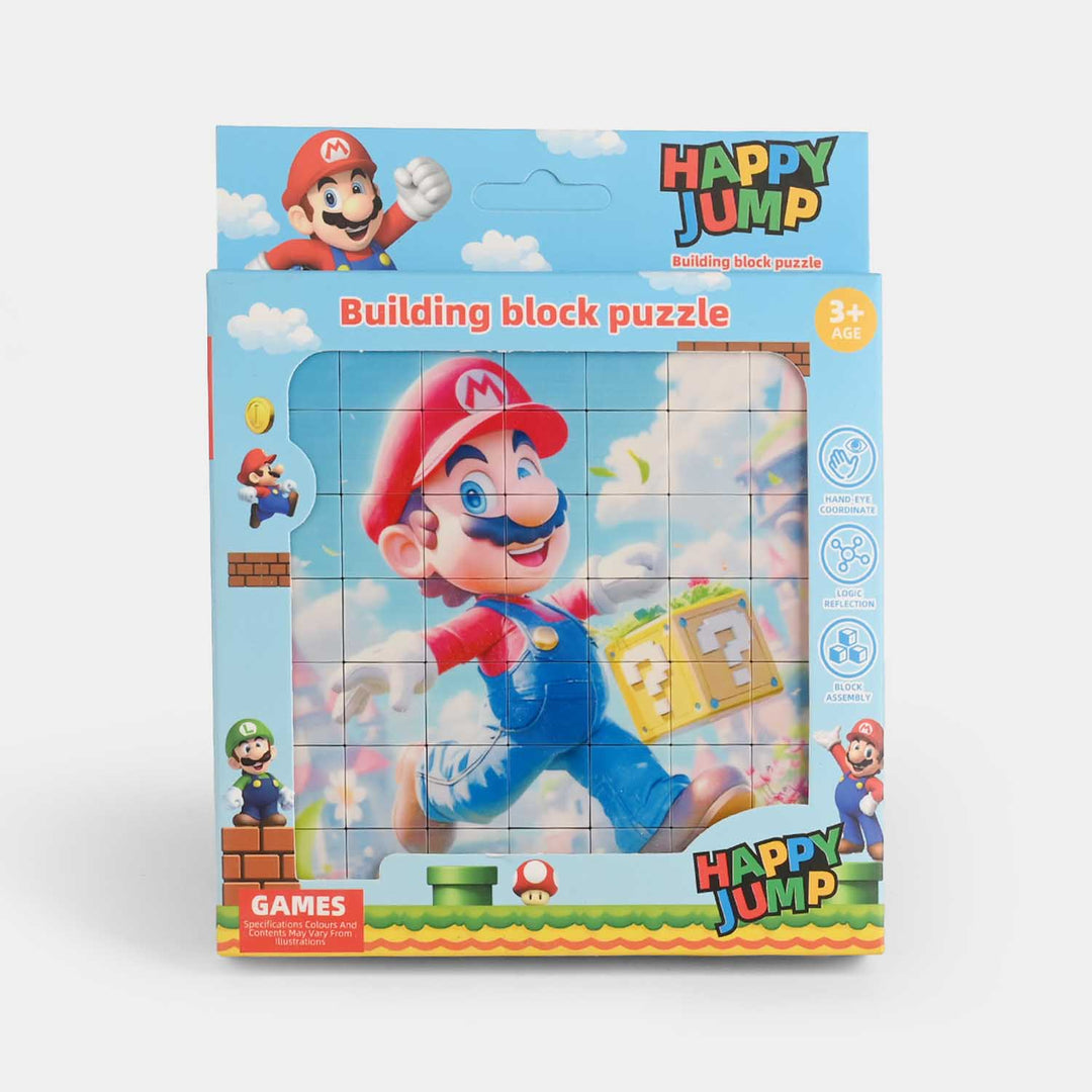 Happy Jump Character Building Block Puzzle