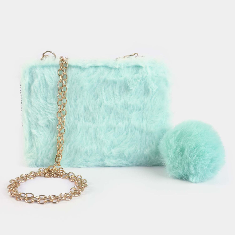 Girls Fur Fashion Hand Bag/Wallet