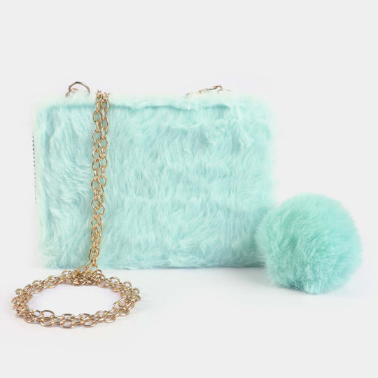 Girls Fur Fashion Hand Bag/Wallet