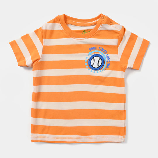 Infant Boys Cotton Jersey T-Shirt Good Times Loading-B.Marigold