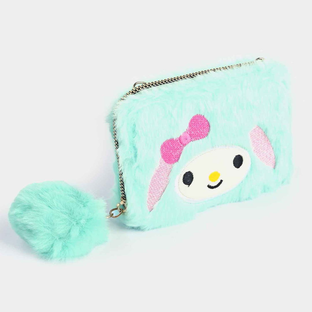 GIRLS FUR FASHION HAND BAG/WALLET