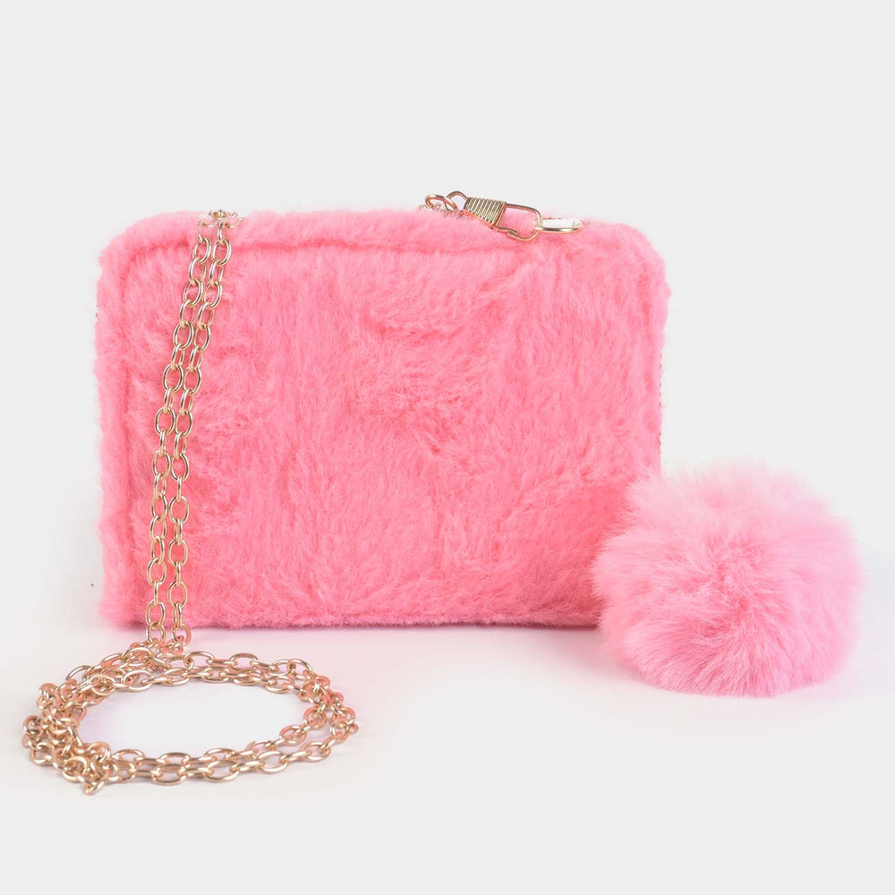 Girls Fur Fashion Hand Bag/Wallet