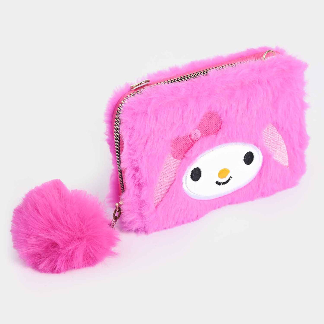 GIRLS FUR FASHION HAND BAG/WALLET