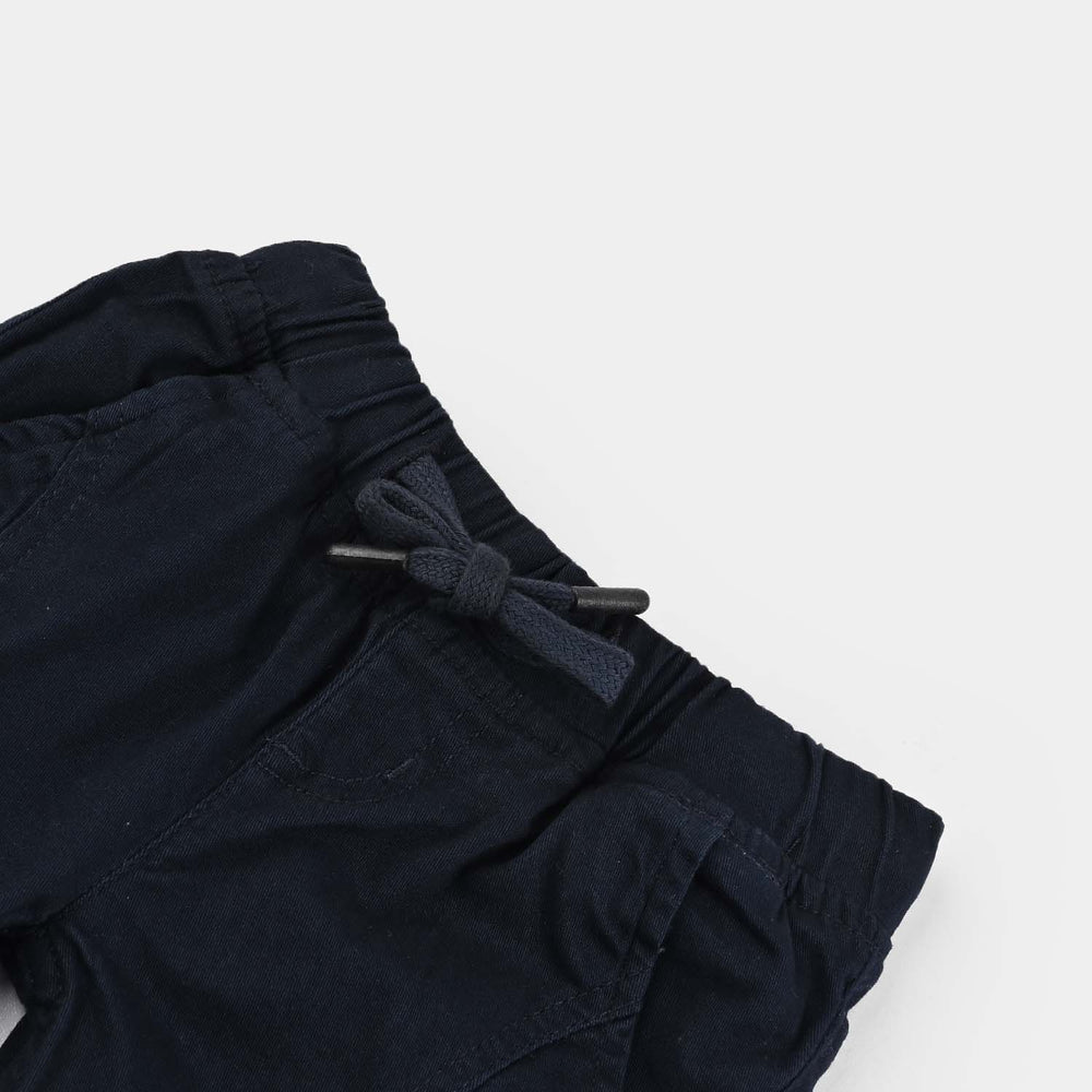Infant Boys Cotton Twill Pant Smile-NAVY