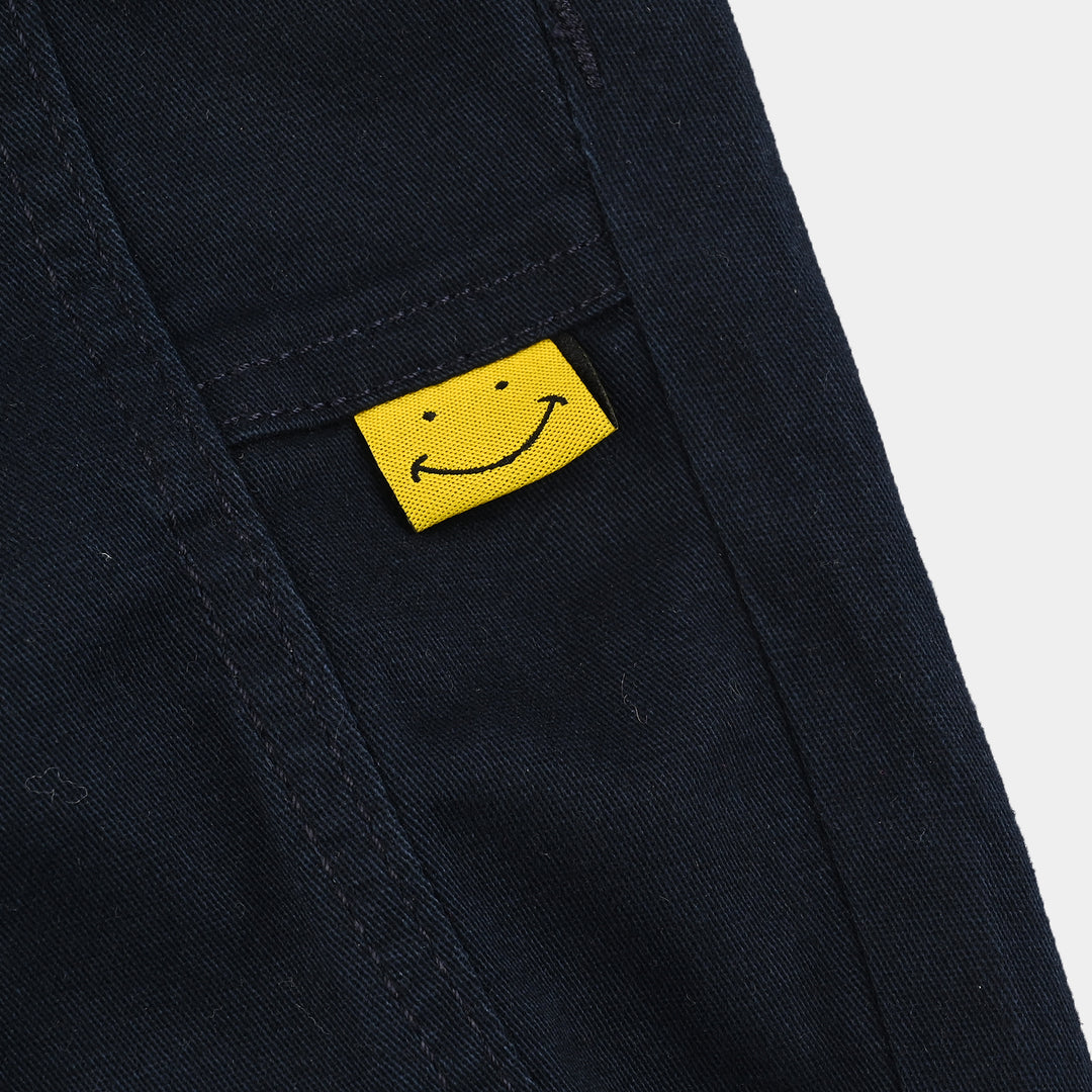 Infant Boys Cotton Twill Pant Smile-NAVY