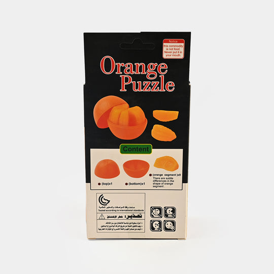 3D Orange Shape Funny Puzzle Toy