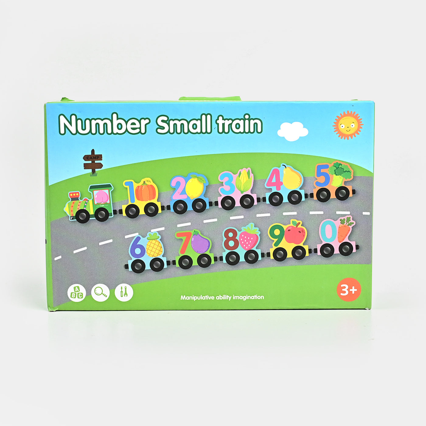 Wooden Number Mini Train Puzzle Toy