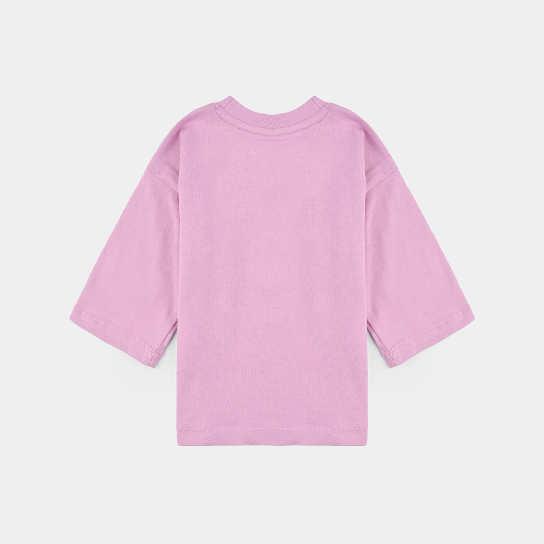 Infant Girls Jersey/Terry T-Shirt F/S Little Duckling-Pink