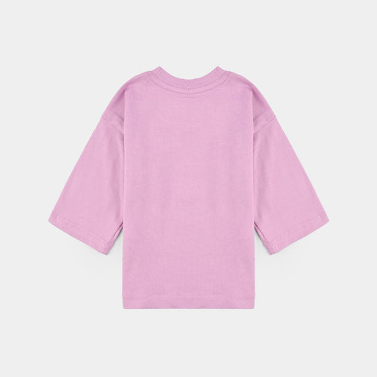 Infant Girls Jersey/Terry T-Shirt F/S Little Duckling-Pink