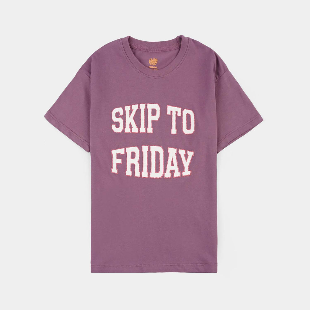 Girls Rib T-Shirts H/S Skip To Friday