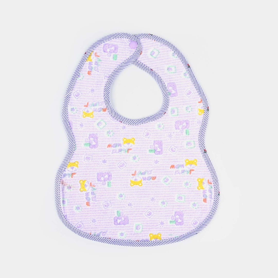 Baby Bib Button Medium 9Months | Purple