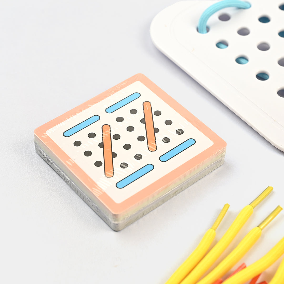 Montessori-Inspired Rope Threading Board Toy Game Set
