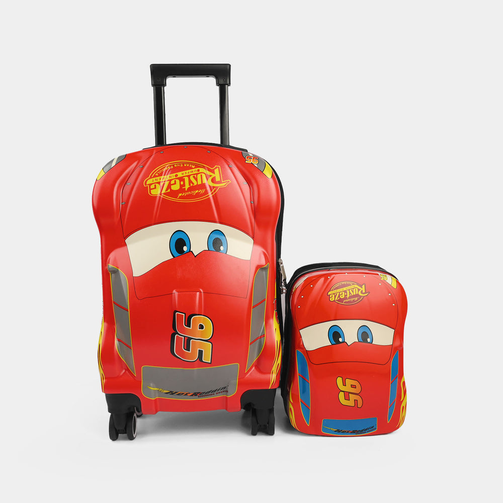 Character Themed Luggage Trolley Bag & Backpack Set 2Pcs