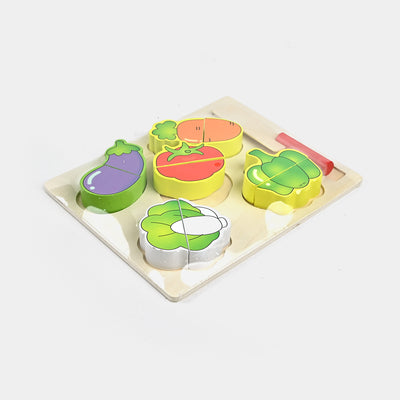 3D Wooden Board Vegetables Puzzle