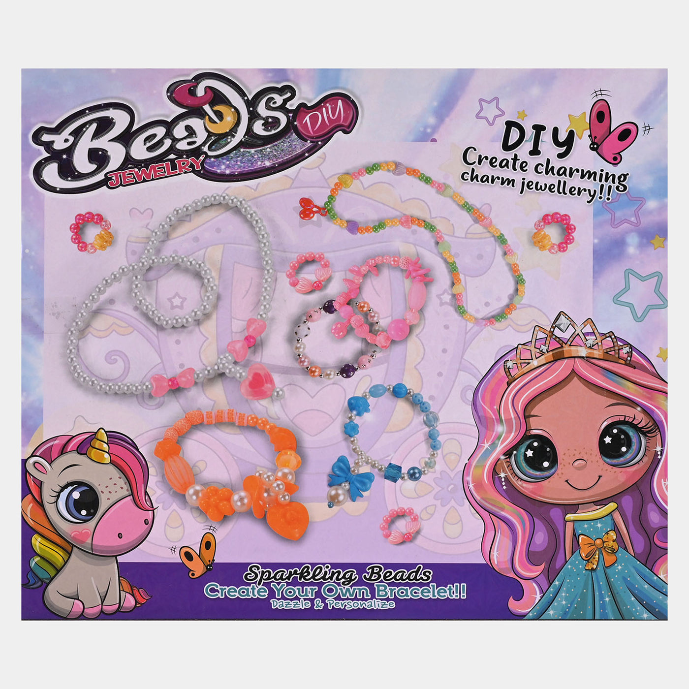 Diy Beads Jewelry Play Set For Girls