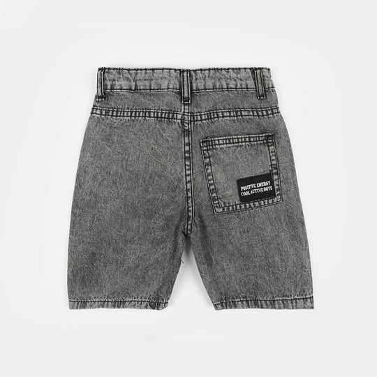 Boys Denim Short Positive Energy-Dark Grey