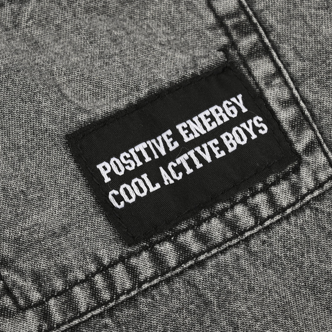 Boys Denim Short Positive Energy-Dark Grey