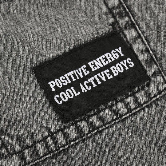 Boys Denim Short Positive Energy-Dark Grey