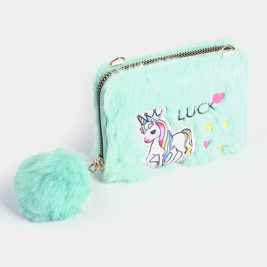 Girls Fur Fashion Hand Bag/Wallet