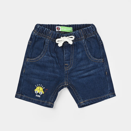 Infant Boys Denim Rigid Shorts - Dark Blue
