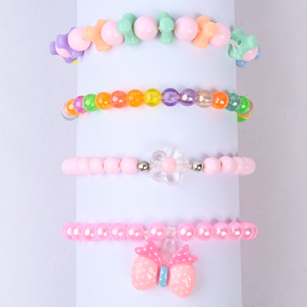 Girls Charm Beaded Bracelet Set