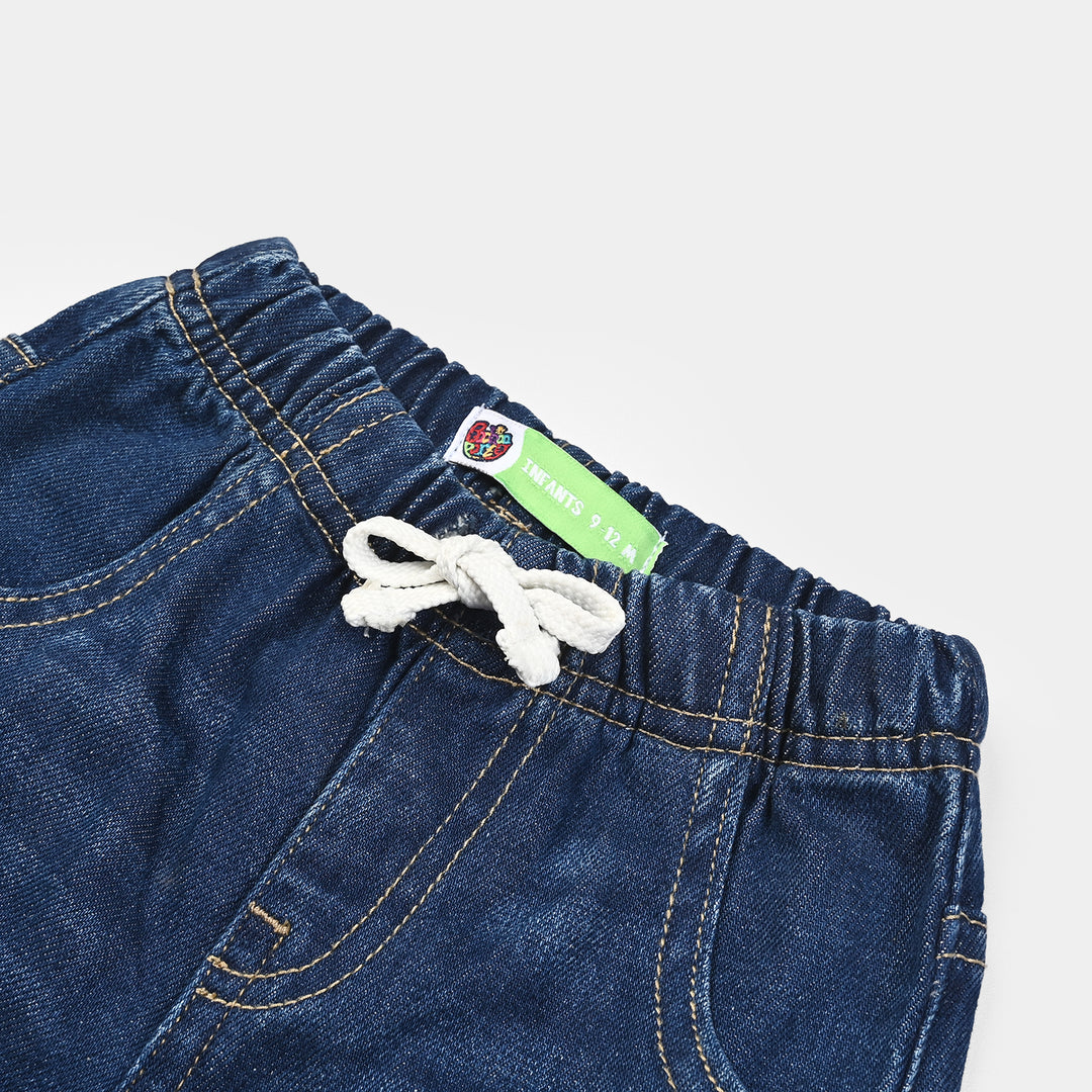 Infant Boys Denim Rigid Shorts - Dark Blue