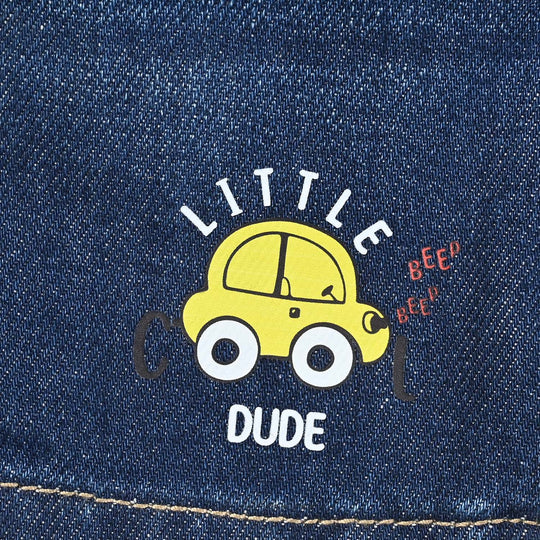 Infant Boys Denim Rigid Shorts - Dark Blue