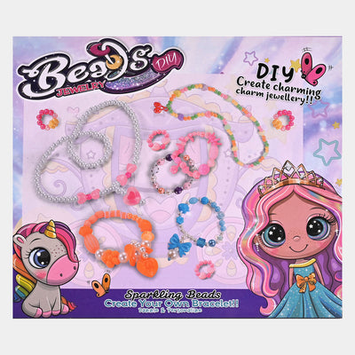 Diy Beads Jewelry Play Set For Girls