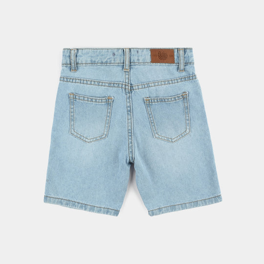 Boys Denim Short Born To Wheel-LT.Blue